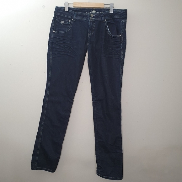 Almost Famous Straight Blue Jeans Size 13 - Picture 1 of 9